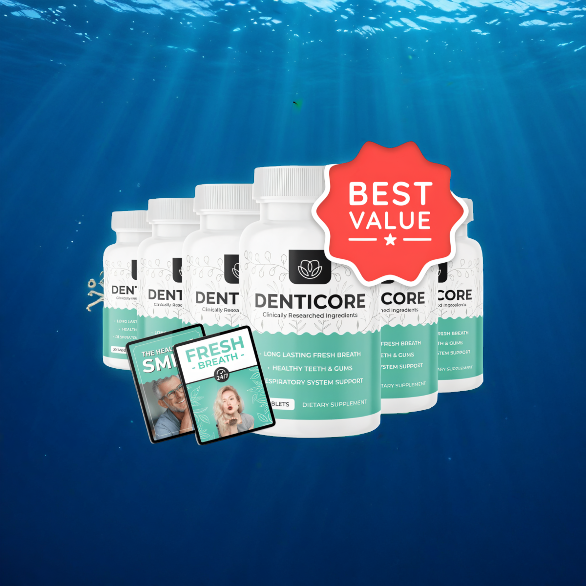 DentiCore - 6 Bottles + 2  Ebooks